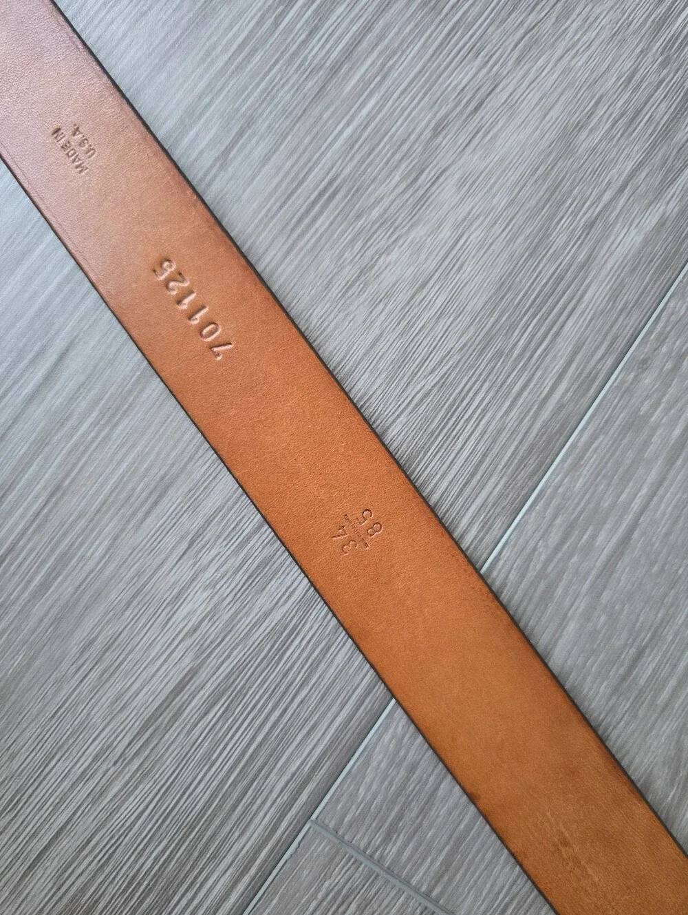 Brown Woven Leather Belt Men's 34 Basketweave Silver Buckle Made in USA Casual